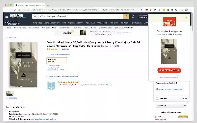 Powell’s Compare for Amazon from Chrome web store to be run with OffiDocs Chromium online Powell’s Compare for Amazon from Chrome web store to be run with OffiDocs Chromium online