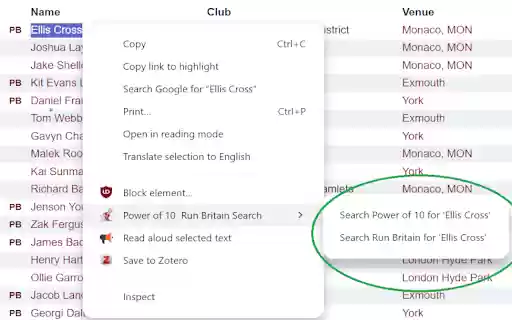Power of 10 Run Britain Search from Chrome web store to be run with OffiDocs Chromium online Power of 10 Run Britain Search from Chrome web store to be run with OffiDocs Chromium online