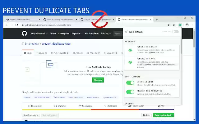 Prevent Duplicate Tabs from Chrome web store to be run with OffiDocs Chromium online Prevent Duplicate Tabs from Chrome web store to be run with OffiDocs Chromium online
