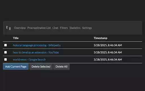 ProcrastiScan from Chrome web store to be run with OffiDocs Chromium online ProcrastiScan from Chrome web store to be run with OffiDocs Chromium online