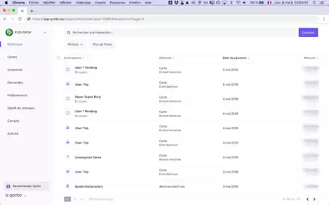 Qonto Parano from Chrome web store to be run with OffiDocs Chromium online Qonto Parano from Chrome web store to be run with OffiDocs Chromium online