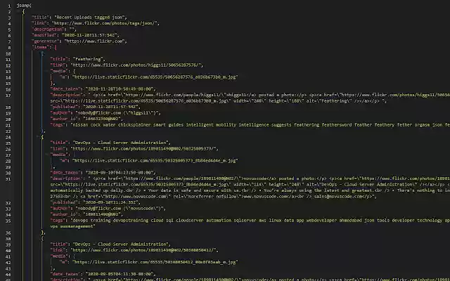 Rainbow JSON Formatter from Chrome web store to be run with OffiDocs Chromium online Rainbow JSON Formatter from Chrome web store to be run with OffiDocs Chromium online