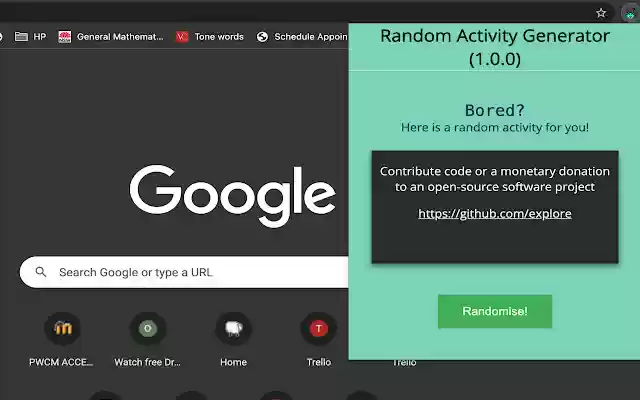Random Activity Generator from Chrome web store to be run with OffiDocs Chromium online Random Activity Generator from Chrome web store to be run with OffiDocs Chromium online
