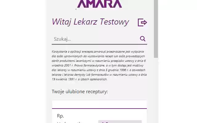 Receptariusz AMARA from Chrome web store to be run with OffiDocs Chromium online Receptariusz AMARA from Chrome web store to be run with OffiDocs Chromium online