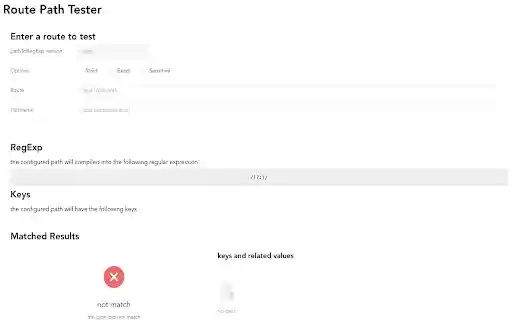 route path tester from Chrome web store to be run with OffiDocs Chromium online route path tester from Chrome web store to be run with OffiDocs Chromium online