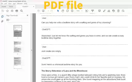 Save ChatGPT to PDF from Chrome web store to be run with OffiDocs Chromium online Save ChatGPT to PDF from Chrome web store to be run with OffiDocs Chromium online