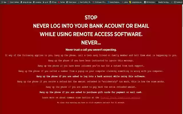 Scam Stopper from Chrome web store to be run with OffiDocs Chromium online Scam Stopper from Chrome web store to be run with OffiDocs Chromium online