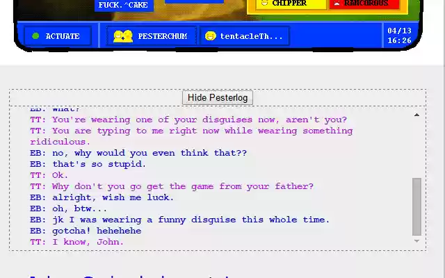 Scrollable Pesterlogs from Chrome web store to be run with OffiDocs Chromium online Scrollable Pesterlogs from Chrome web store to be run with OffiDocs Chromium online