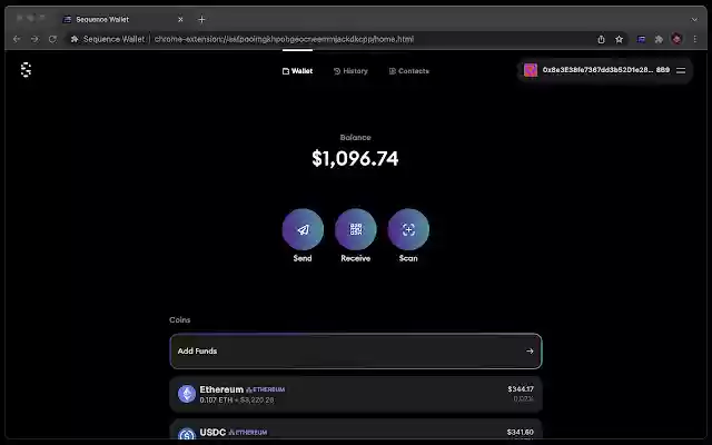 Sequence Wallet from Chrome web store to be run with OffiDocs Chromium online Sequence Wallet from Chrome web store to be run with OffiDocs Chromium online