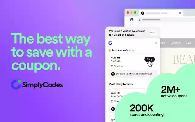 SimplyCodes | Coupons that work. from Chrome web store to be run with OffiDocs Chromium online SimplyCodes | Coupons that work. from Chrome web store to be run with OffiDocs Chromium online