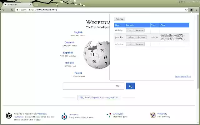 SSH Agent for Google Chrome™ from Chrome web store to be run with OffiDocs Chromium online SSH Agent for Google Chrome™ from Chrome web store to be run with OffiDocs Chromium online