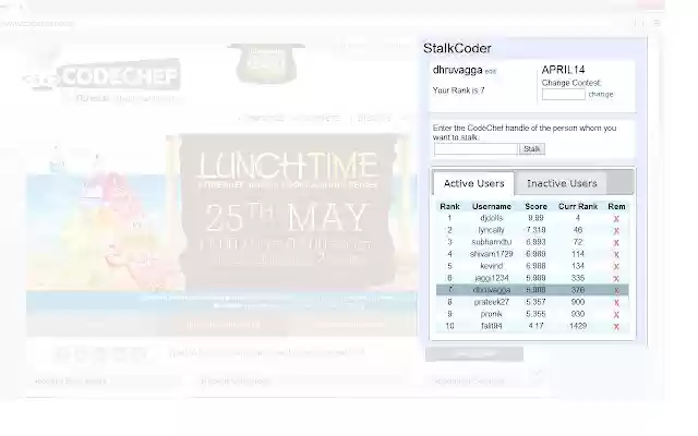 Stalkcoder from Chrome web store to be run with OffiDocs Chromium online Stalkcoder from Chrome web store to be run with OffiDocs Chromium online