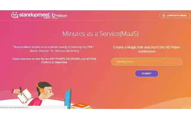 Standupmeet Screen Share from Chrome web store to be run with OffiDocs Chromium online Standupmeet Screen Share from Chrome web store to be run with OffiDocs Chromium online