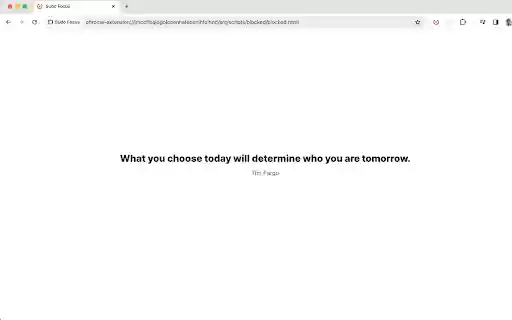 Sudo Focus: Swap distracting sites with favorite quotes from Chrome web store to be run with OffiDocs Chromium online Sudo Focus: Swap distracting sites with favorite quotes from Chrome web store to be run with OffiDocs Chromium online