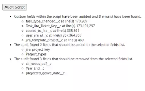 Suite Projects Pro Script Custom Field Audit from Chrome web store to be run with OffiDocs Chromium online Suite Projects Pro Script Custom Field Audit from Chrome web store to be run with OffiDocs Chromium online