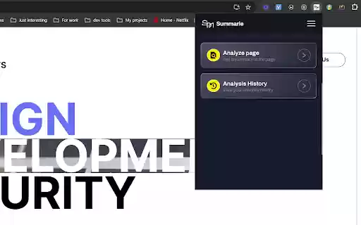 Summarie: Web page analyzer from Chrome web store to be run with OffiDocs Chromium online Summarie: Web page analyzer from Chrome web store to be run with OffiDocs Chromium online