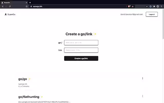 SuperGo • Go Links for your team from Chrome web store to be run with OffiDocs Chromium online SuperGo • Go Links for your team from Chrome web store to be run with OffiDocs Chromium online