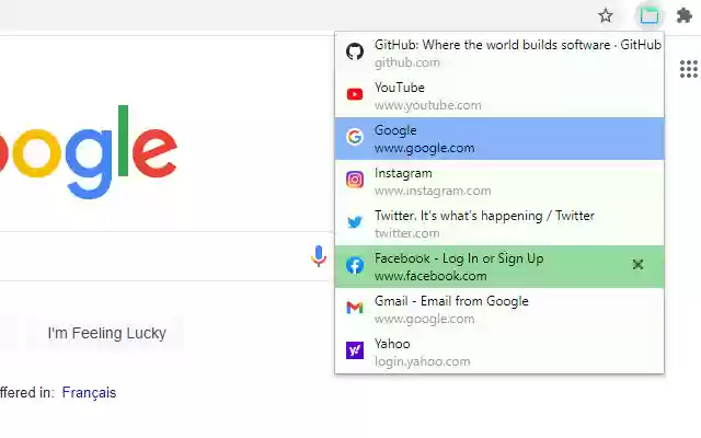 Tab Switcher from Chrome web store to be run with OffiDocs Chromium online Tab Switcher from Chrome web store to be run with OffiDocs Chromium online