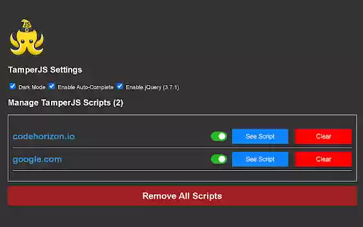 TamperJS — Inject Javascript Easily from Chrome web store to be run with OffiDocs Chromium online TamperJS — Inject Javascript Easily from Chrome web store to be run with OffiDocs Chromium online