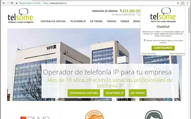 Telsome Click2Call from Chrome web store to be run with OffiDocs Chromium online Telsome Click2Call from Chrome web store to be run with OffiDocs Chromium online