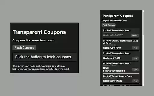 Transparent Coupons from Chrome web store to be run with OffiDocs Chromium online Transparent Coupons from Chrome web store to be run with OffiDocs Chromium online