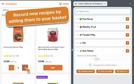 Turbo Trolley for Sainsburys from Chrome web store to be run with OffiDocs Chromium online Turbo Trolley for Sainsburys from Chrome web store to be run with OffiDocs Chromium online