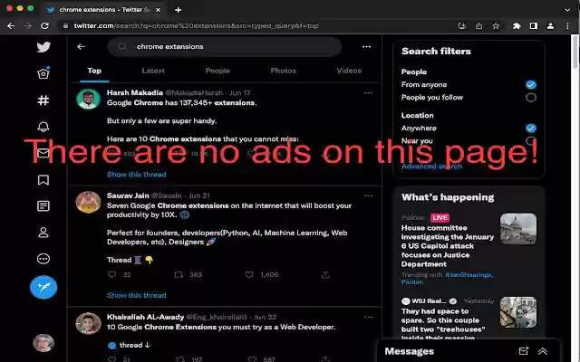Twitter Promoted Ad Blocker from Chrome web store to be run with OffiDocs Chromium online Twitter Promoted Ad Blocker from Chrome web store to be run with OffiDocs Chromium online