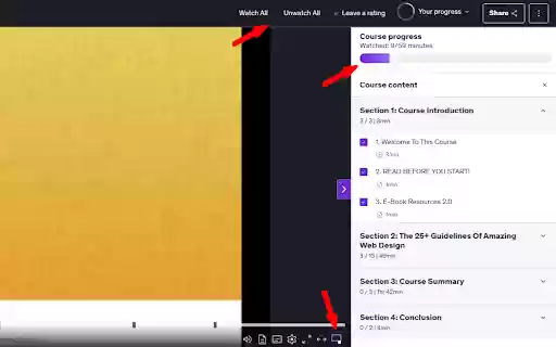 Udemy Watcher from Chrome web store to be run with OffiDocs Chromium online Udemy Watcher from Chrome web store to be run with OffiDocs Chromium online