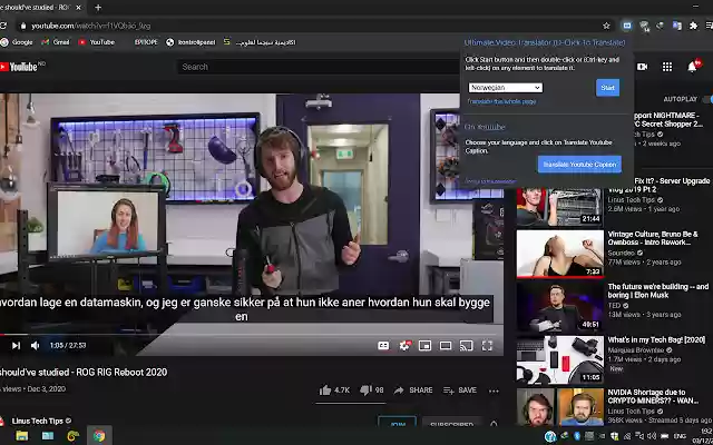 Ultimate Video Translator from Chrome web store to be run with OffiDocs Chromium online Ultimate Video Translator from Chrome web store to be run with OffiDocs Chromium online