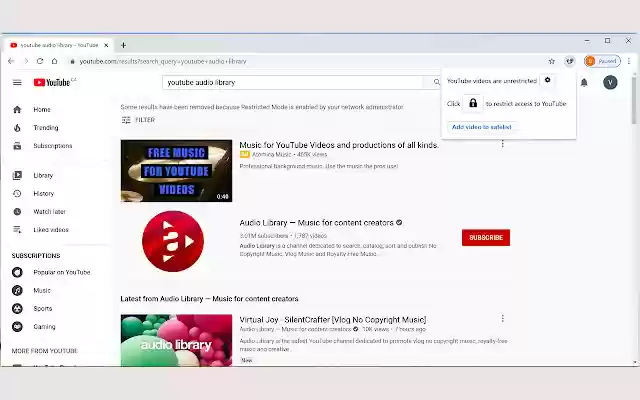Video Safelist for YouTube from Chrome web store to be run with OffiDocs Chromium online Video Safelist for YouTube from Chrome web store to be run with OffiDocs Chromium online