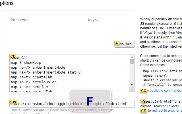 Vimium C All by Keyboard from Chrome web store to be run with OffiDocs Chromium online Vimium C All by Keyboard from Chrome web store to be run with OffiDocs Chromium online