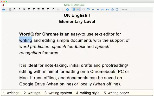 WordQ UK I Edu from Chrome web store to be run with OffiDocs Chromium online WordQ UK I Edu from Chrome web store to be run with OffiDocs Chromium online