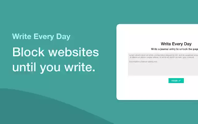 Write Every Day from Chrome web store to be run with OffiDocs Chromium online Write Every Day from Chrome web store to be run with OffiDocs Chromium online