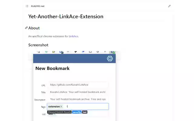 Yet Another LinkAce Extension from Chrome web store to be run with OffiDocs Chromium online Yet Another LinkAce Extension from Chrome web store to be run with OffiDocs Chromium online