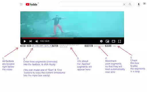 YouTube Parts Looper Bookmarker from Chrome web store to be run with OffiDocs Chromium online YouTube Parts Looper Bookmarker from Chrome web store to be run with OffiDocs Chromium online