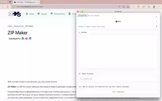 ZIP Maker from Chrome web store to be run with OffiDocs Chromium online ZIP Maker from Chrome web store to be run with OffiDocs Chromium online